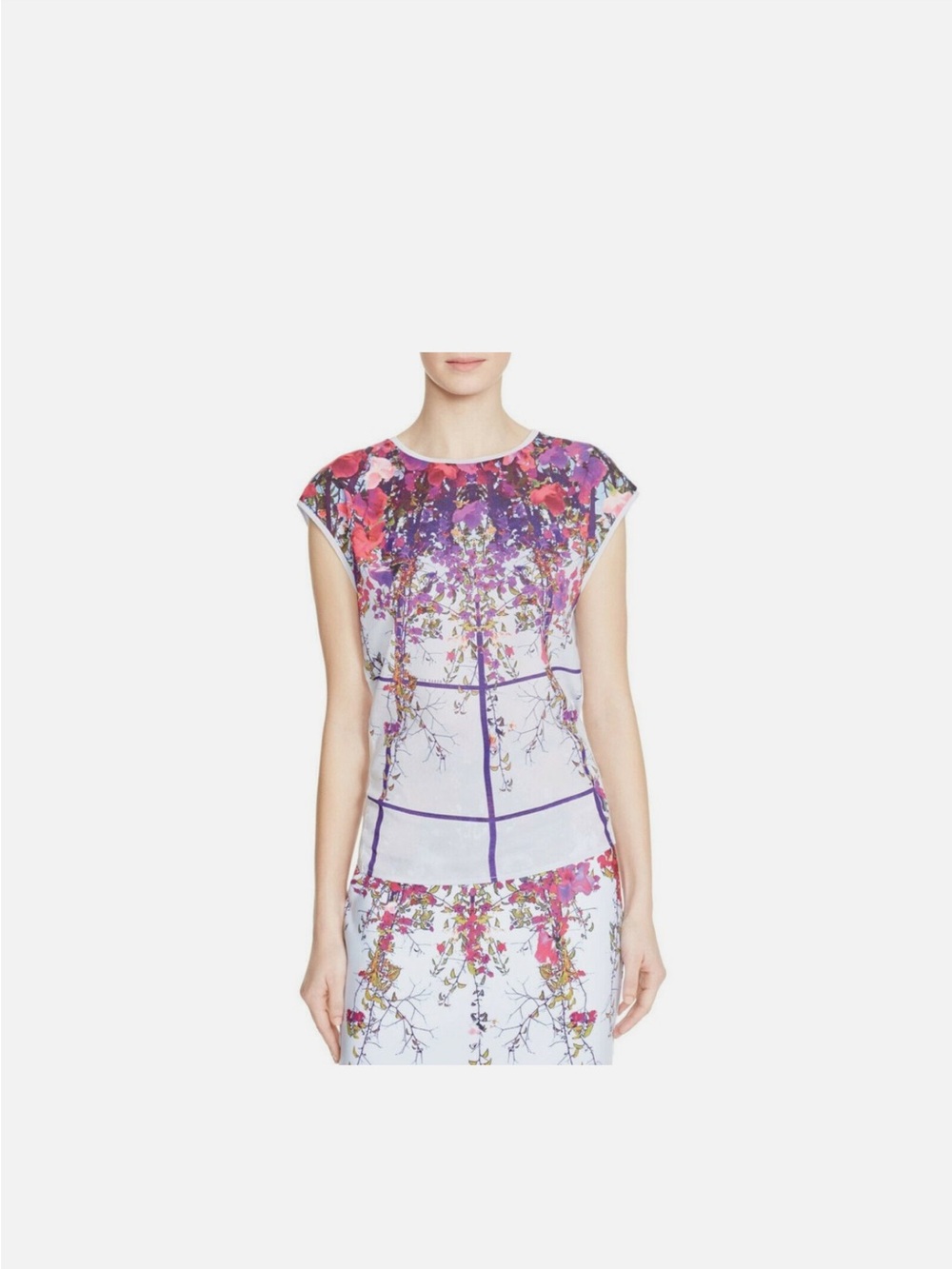 Ted Baker floral matching top and pencil skirt set.